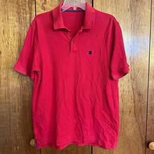 Vibrant Red Polo Shirt with Embroidered Detail